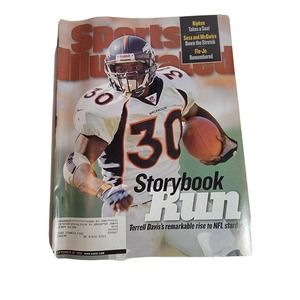 Vintage 1990s Sports Illustrated Magazine Terrell Davis Denver‎ Broncos 90s VTG
